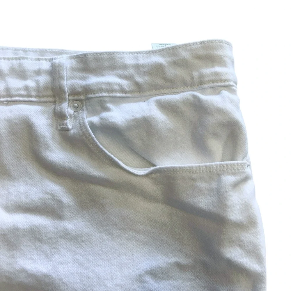 Good American Shorts Size 18 White‎ Cut Off Denim 